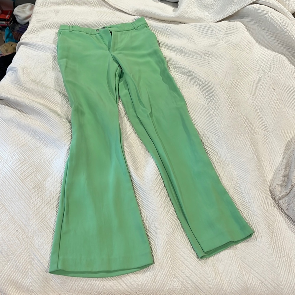 green zara pants
